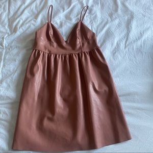 Nude Leather Dress